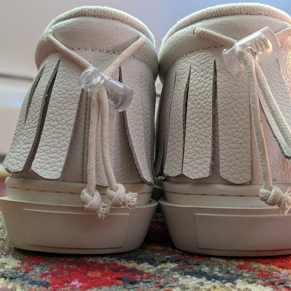 All white Clear Weather Brand moccasin sneakers - Picture 3 of 4